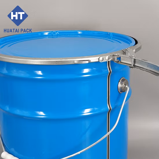 Secchio/secchio/tamburo/lattina/barile/contenitore in metallo, acciaio, metallo, personalizzato da 20 litri/litro con coperchio con serratura