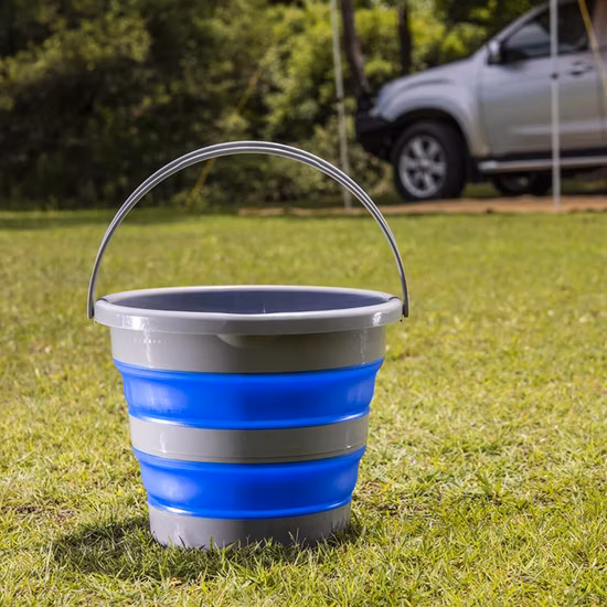 Secchio pieghevole in plastica Secchio pieghevole con manico Secchio da giardinaggio