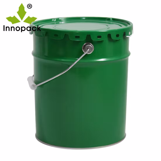 Secchi di latta con anello di chiusura da 20 litri/Secchio per vernice in metallo Hobbock da 25 litri.