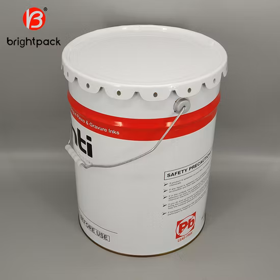 Fusto con secchio di latta in acciaio metallico da 18 l 20 l con coperchio, 10 litri con coperchio